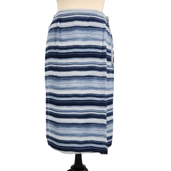 Vintage Rena Rowan Silk Wrap Skirt Plus Size 16 - Picture 1 of 6